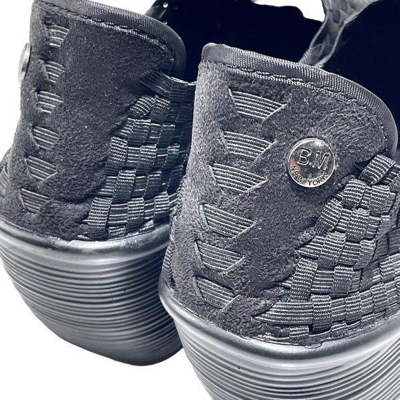 Bernie Mev Womens Braided Wedge Shoes Non-Slip Pull-on Gem Black Size 10 - Picture 7 of 14